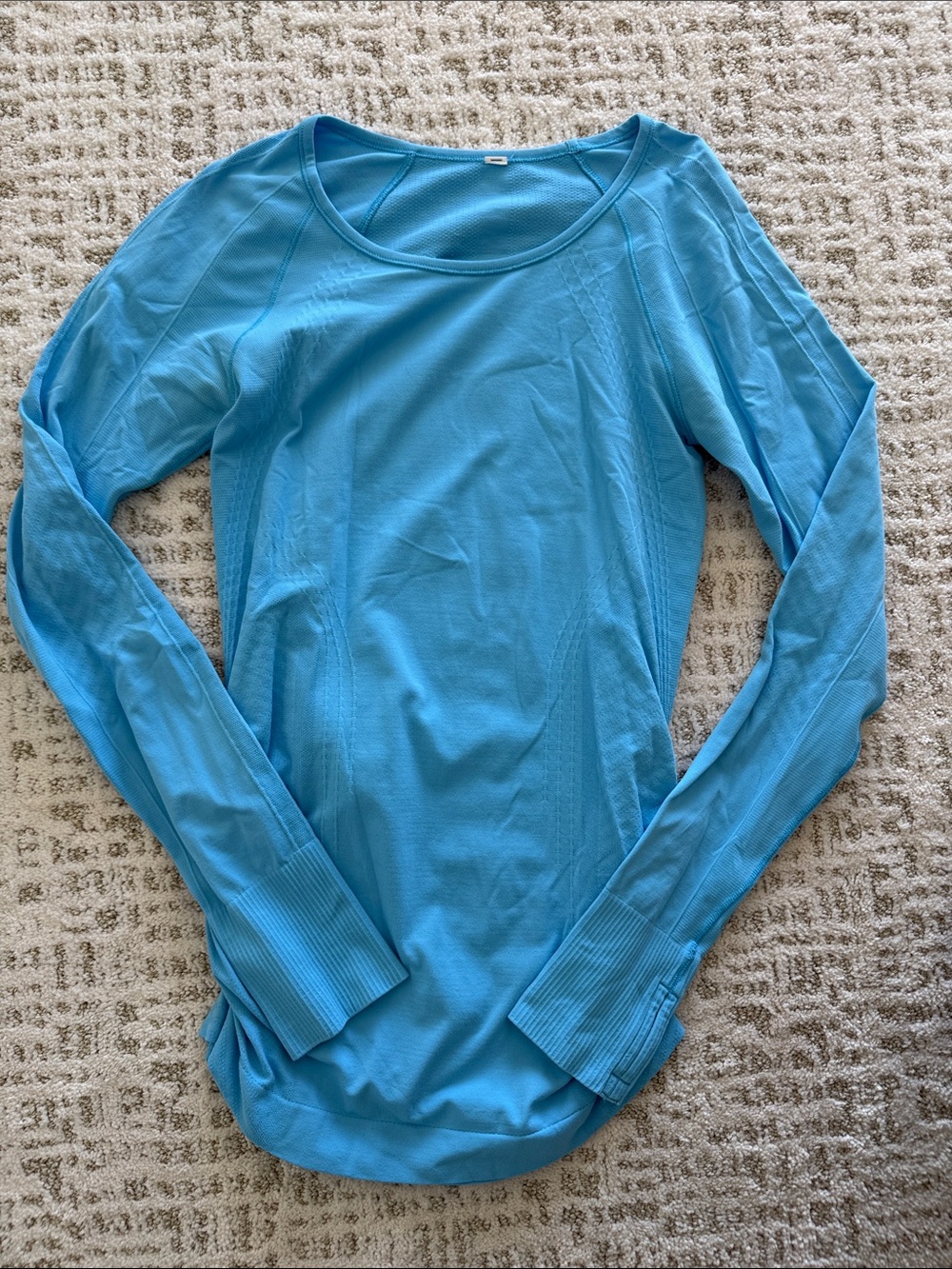 Athleta Scoop Neck Long-Sleeve Top - Sky Blue